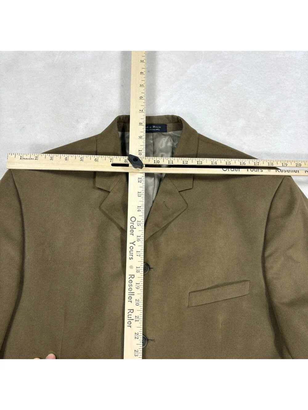 Gianfranco Ruffini Mens 43R Olive Faux Suede 4 Button Sport Coat Blazer